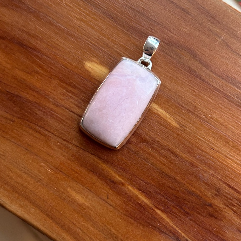 Pink Opal Pendant .925 Silver